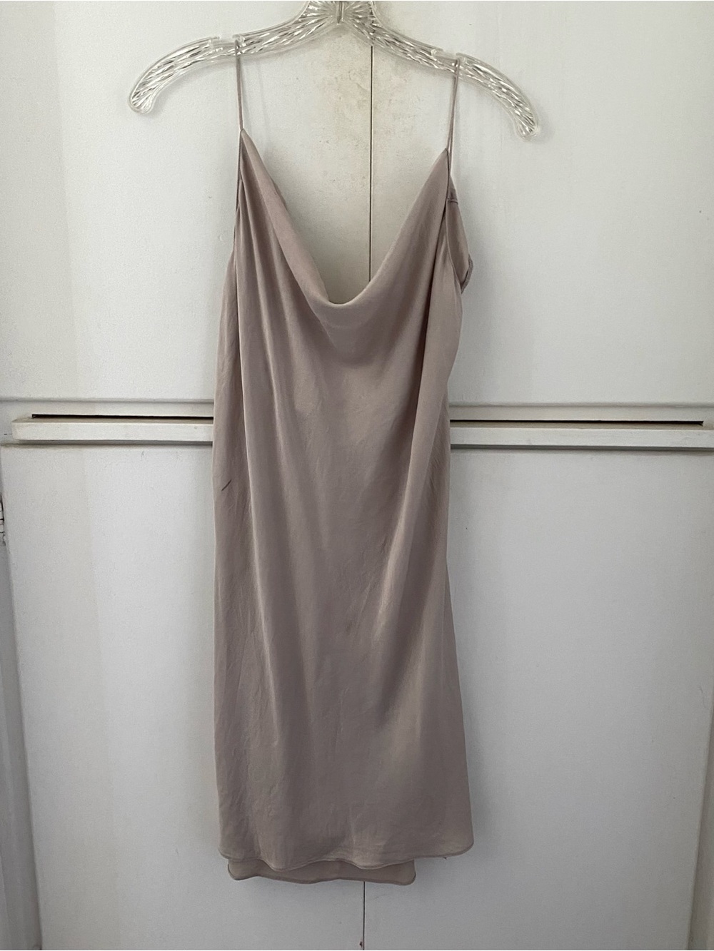 Nap Loungewear 100% Silk Cowl Neck Low Back Mini Slip Dress - Large